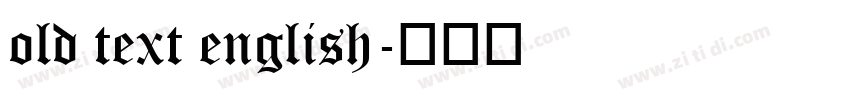 old text english字体转换